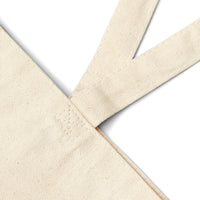closeup of tan canvas tote bag