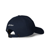 photo of the back of a baseball hat, with the brand The Red Seat embroidered on it.