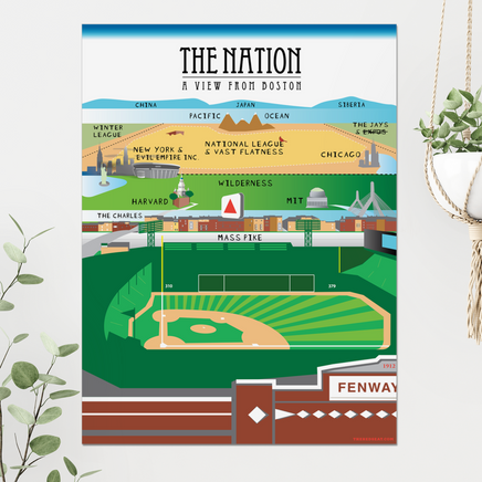 The Red Seat Nation I poster view from fenway park new yorker Boston