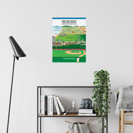 The Red Seat Nation II Another poster view from fenway park new yorker Boston in white frame