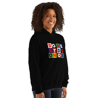 photo of woman wearing BORESTDSONOX in color blocks boston red sox the red seat black hoodie