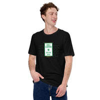photo of man wearing black unisex t-shirt with the boston celtics 18th NBA championship banner