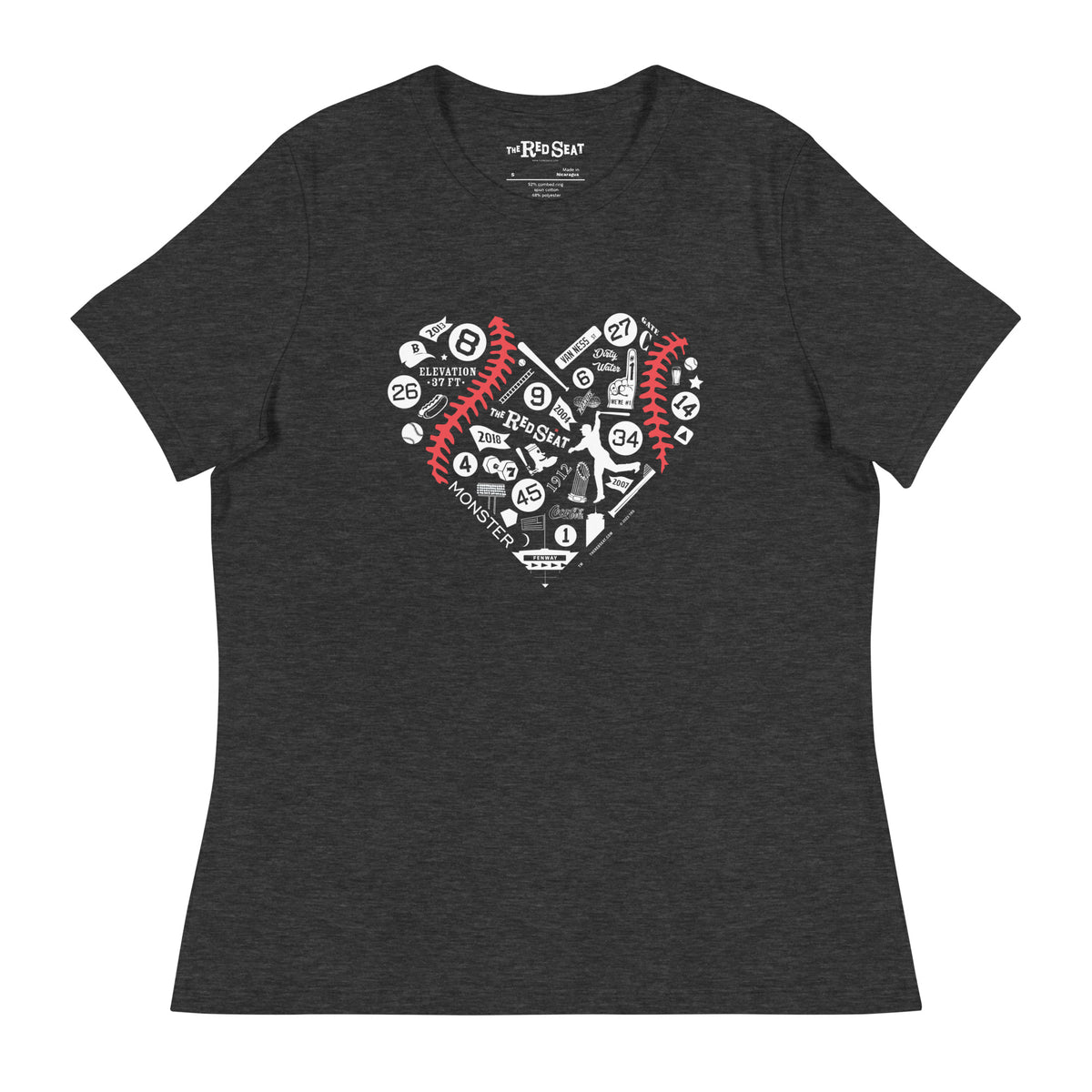 トップス theredthread S heart fit tops womens-relaxed-t-shirt-dark-