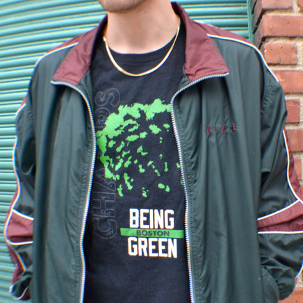 photograph of man wearing It's Not Easy -The Red Seat Marcus smart green hair 2022 eastern conference champions on black unisex t-shirt