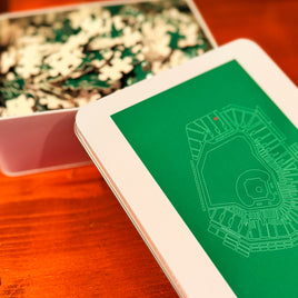 jig saw puzzle time with the red seat puzzle pieces