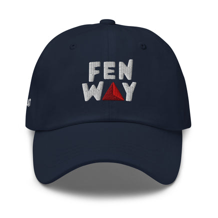 Navy Fenway Citgo baseball dad hat, front view – The Red Seat