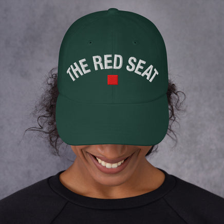 Female Model wearing green Wordmark Edition hat