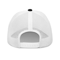 photo of the back of a trucker hat with white mesh