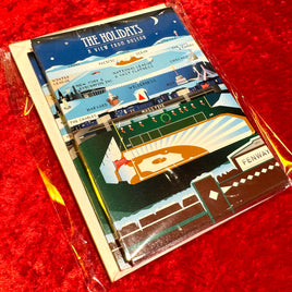 photo of The Holidays: A View From Boston (Greeting Card Pack)-The Red Seat Winter view of Boston and US from Fenway Park