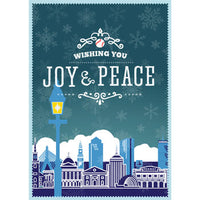 the red seat boston red sox joy and peace holiday card
