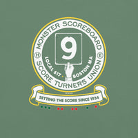 Monster Scoreboard Turners Union light green T-shirt, alternate front view