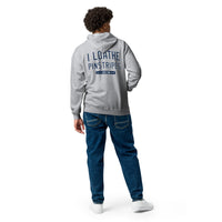 I Loathe Pinstripes full back print on grey Red Sox zip-up hoodie
