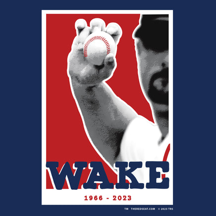 design of knuckle ball tim wakefield boston red sox red background with blue