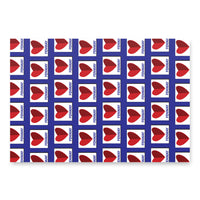 the red seat wrapping paper with heart citgo