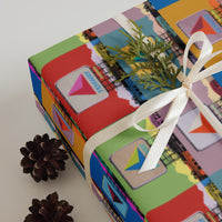 the red seat wrapping paper with citgos on a box