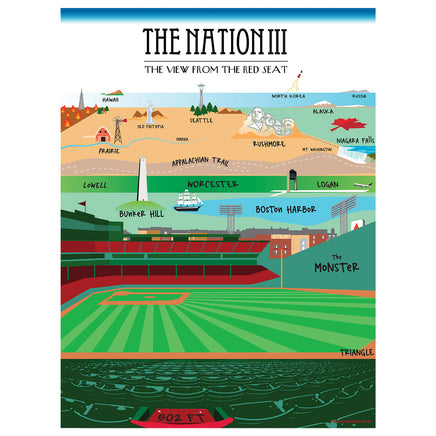 The Red Seat Nation III A third poster view from the red seat fenway park new yorker Boston