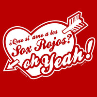 spanglish red sox the red seat design white lettering on red background