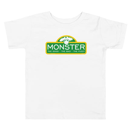 Wallzilla Jr. (Toddler white t-shirt)-The Red Seat boston red sox green monster as sesame street sign