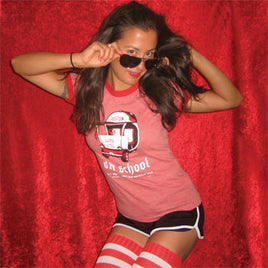 Old School-The Red Seat red women's t-shirt of fenway park bullpen cart