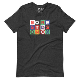 BORESTDSONOX in color blocks boston red sox the red seat dark grey t-shirt